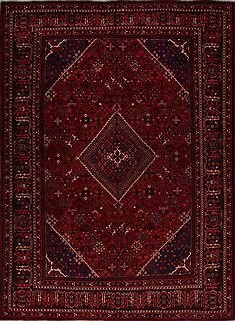 Persian Joshaghan Red Rectangle 10x12 ft Wool Carpet 16779