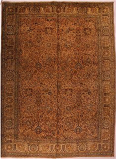 Persian Tabriz Purple Rectangle 9x13 ft Wool Carpet 16793