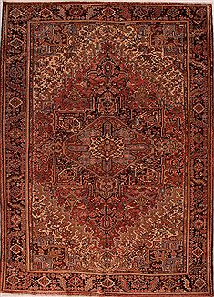 Persian Heriz Red Rectangle 10x13 ft Wool Carpet 16811