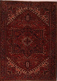 Persian Heriz Red Rectangle 10x13 ft Wool Carpet 16812