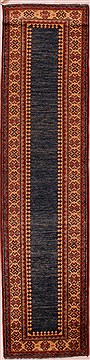 Pakistani Pishavar Blue Runner 10 to 12 ft Wool Carpet 16845