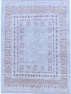 Persian Gabbeh Yellow Rectangle 5x7 ft Wool Carpet 16873