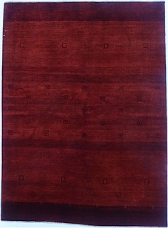 Indian Gabbeh Orange Rectangle 5x7 ft Wool Carpet 16881