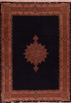Persian Kerman Blue Rectangle 7x10 ft Wool Carpet 16900