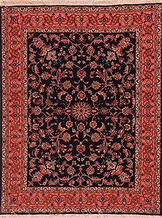 Persian Tabriz Blue Rectangle 5x7 ft Wool Carpet 16905