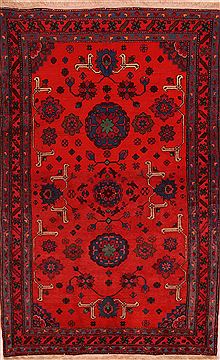 Russia Bakhtiar Red Rectangle 5x7 ft Wool Carpet 16913