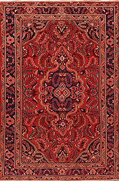 Persian Armenian Red Rectangle 7x10 ft Wool Carpet 16989