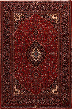 Persian Kashan Red Rectangle 5x7 ft Wool Carpet 16990