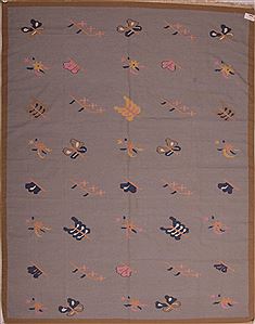 Indian Modern Purple Rectangle 9x12 ft Wool Carpet 16996