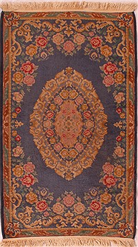 Chinese Isfahan Blue Rectangle 2x3 ft Wool Carpet 17051