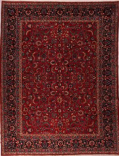 Persian Mashad Red Rectangle 10x13 ft Wool Carpet 17073
