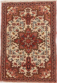 Persian Goravan Beige Rectangle 3x5 ft Wool Carpet 17110
