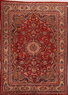Persian Mahal Red Rectangle 10x13 ft Wool Carpet 17145