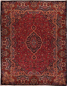 Persian Kashmar Purple Rectangle 10x13 ft Wool Carpet 17150