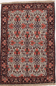 Persian Bidjar Beige Rectangle 3x5 ft Wool Carpet 17185