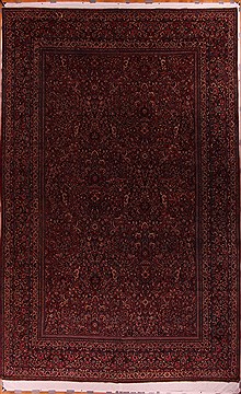 Persian Mashad Red Rectangle 12x18 ft Wool Carpet 17285