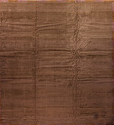 Tibetan Indo-Tibetan Green Square 9 ft and Larger Wool Carpet 17301