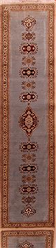 Persian Tabriz Blue Runner 26 ft and Larger Wool Carpet 17324