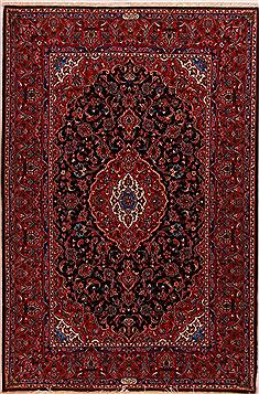 Persian Sirjan Blue Rectangle 4x6 ft Wool Carpet 17511