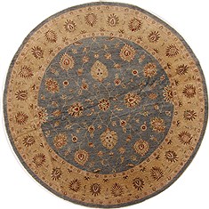 Pakistani Ziegler Blue Round 9 ft and Larger Wool Carpet 17525