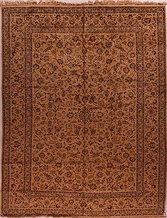 Persian Kashan Beige Rectangle 10x13 ft Wool Carpet 17531