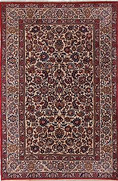 Persian Isfahan Beige Rectangle 3x5 ft Wool Carpet 18761