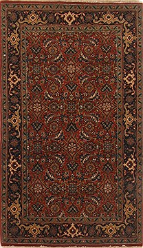 Indian Herati Red Rectangle 2x4 ft Wool Carpet 19028