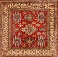 Pakistani Kazak Red Square 5 to 6 ft Wool Carpet 19107