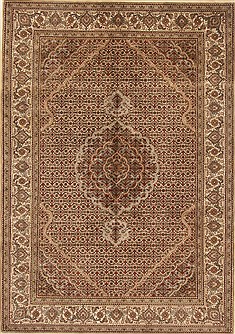 Indian Tabriz Beige Rectangle 5x7 ft Wool Carpet 19445