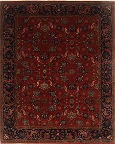 Indian Mahal Red Rectangle 8x10 ft Wool Carpet 19470
