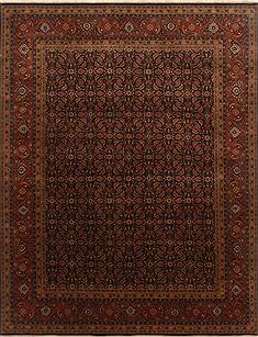 Indian Herati Blue Rectangle 8x10 ft Wool Carpet 19585