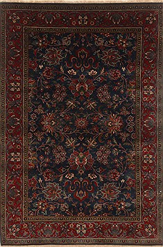 Indian Kashmar Blue Rectangle 4x6 ft Wool Carpet 19909
