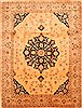 Tabriz Beige Hand Knotted 810 X 1110  Area Rug 100-20004 Thumb 0