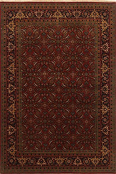 Indian Herati Red Rectangle 5x7 ft Wool Carpet 20109