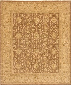 Pakistani Chobi Brown Rectangle 8x10 ft Wool Carpet 20151