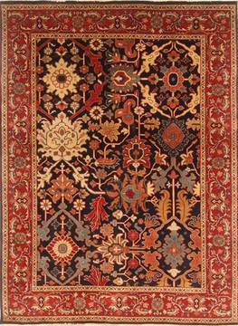 Indian Heriz Blue Rectangle 5x7 ft Wool Carpet 20468