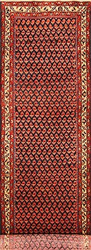 Malayer Red Runner Hand Knotted 3'6" X 13'7"  Area Rug 100-20550