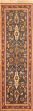 Shirvan Blue Runner Hand Knotted 2'6" X 7'10"  Area Rug 100-20563