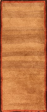 Persian Gabbeh Beige Runner 6 to 9 ft Wool Carpet 20685