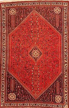 Persian Abadeh Red Rectangle 7x10 ft Wool Carpet 20750