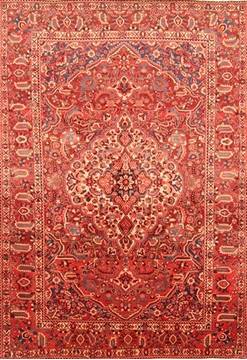 Persian Bakhtiar Red Rectangle 7x10 ft Wool Carpet 20812