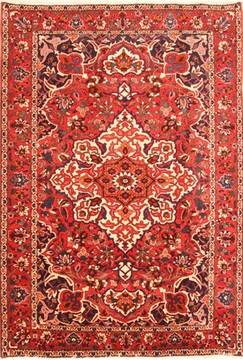 Persian Bakhtiar Red Rectangle 7x10 ft Wool Carpet 20869