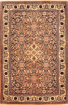 Romania Tabriz Brown Rectangle 3x4 ft Wool Carpet 21153