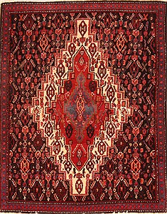 Afghan Baluch Black Square 4 ft and Smaller Wool Carpet 21299