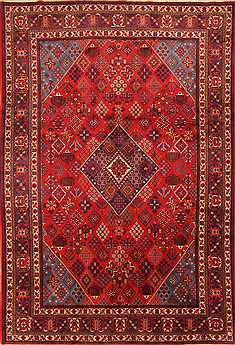 Persian Maymeh Red Rectangle 8x11 ft Wool Carpet 21347