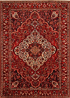 Persian Bakhtiar Red Rectangle 9x12 ft Wool Carpet 21405