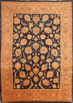 Persian Kashmar Yellow Rectangle 8x11 ft Wool Carpet 21465