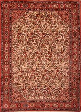 Persian Arak Red Rectangle 7x10 ft Wool Carpet 21738