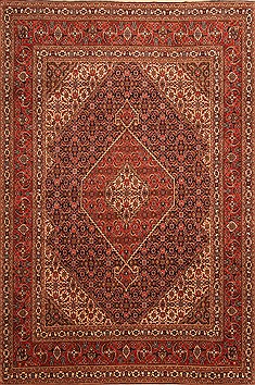 Persian Tabriz Red Rectangle 7x10 ft Wool Carpet 21805