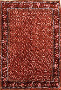 Persian Ardebil Brown Square 7 to 8 ft Wool Carpet 21873